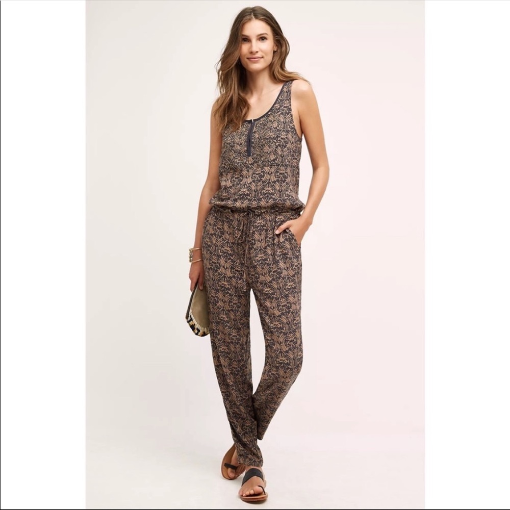 Anthropologie | Tiny Chione Beaded Jumpsuit with Pockets